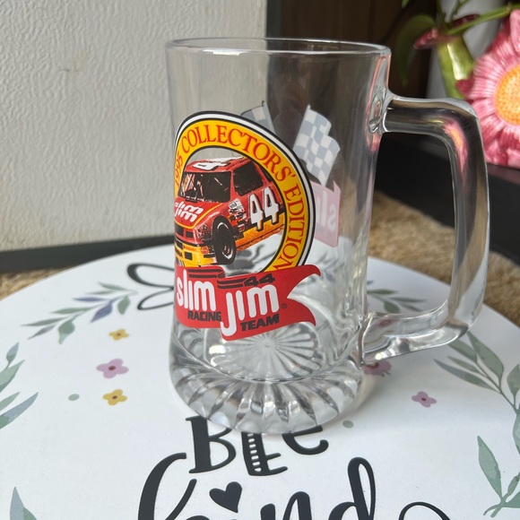Vintage 1995 collections addition Slim Jim racing heavy glass mug - Picture 9 of 16